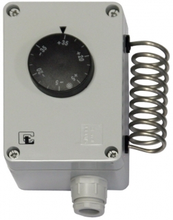 Termostat prostorový zakrytovaný -35/+35°C, IP55, čidlo inox
