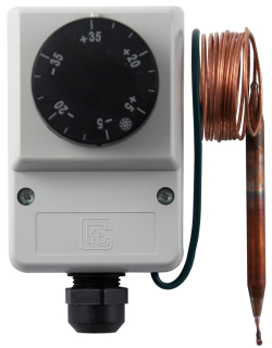 Termostat provozní zakrytovaný-35/35°C, kapilára 1,5 m, IP40
