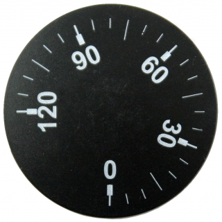 Knoflík čočkový černý 0-120°C