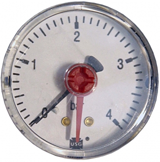 Tlakoměr 4 bar, G 1/4“ zadní, d= 50 mm
