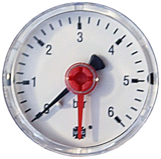 Tlakoměr 6 bar, G 1/4“ zadní, d= 50 mm