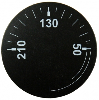 Knoflík čočkový černý 0-210°C
