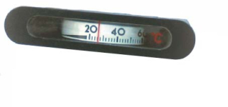 Teploměr 0-120°C, kapilára 1 m, 14,5x64,5 mm, černý