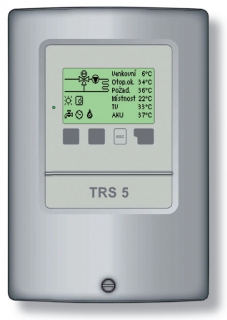Regulátor TRS5 - 1 okruh + TV, 6 vstupů, 5 výstupů
