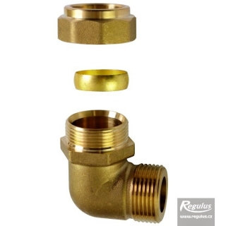 Kolena na vstup kolektoru Cu22 x 3/4“ M