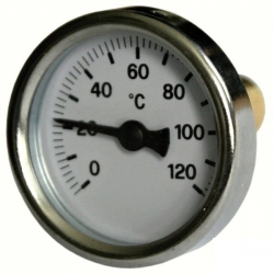Teploměr 0-120°C s jímkou (l= 30, 3/8“), zadní, d=40 mm